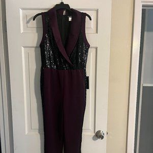 Purple and Black Jumpsuit